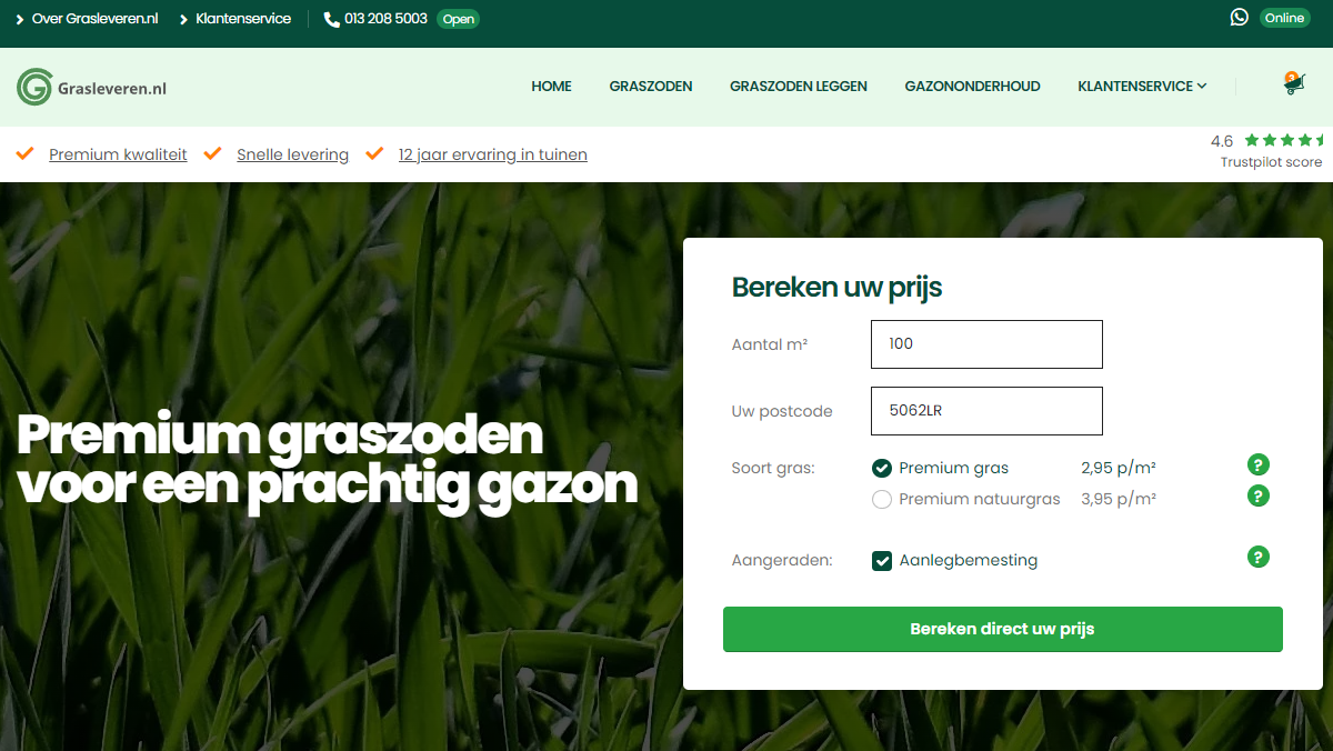 Nieuwe website Grasleveren.nl